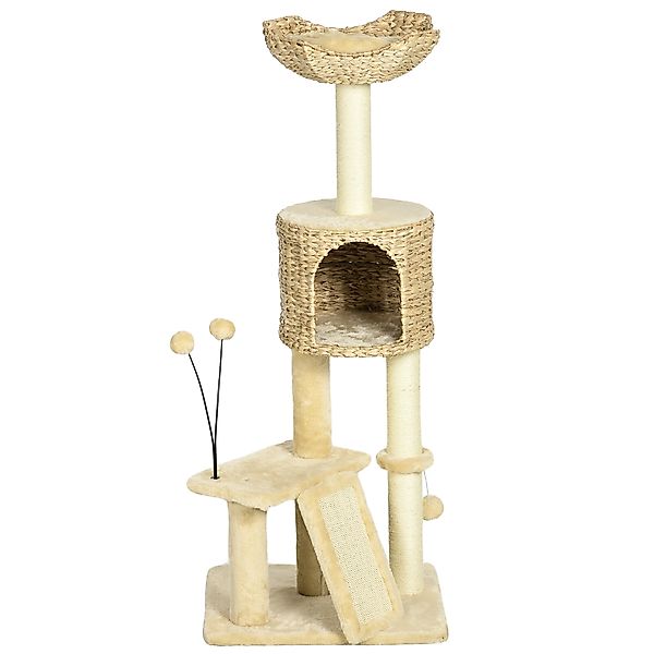 PawHut Sisal Kratzbaum für große Katzen 45x40x116cm mit Kippschutz Katzenhö günstig online kaufen