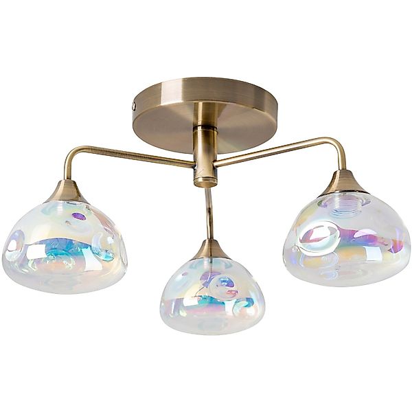 näve LED Deckenleuchte »Varna«, 3 flammig, 3 flg. irisierendes Glas incl. 3 günstig online kaufen