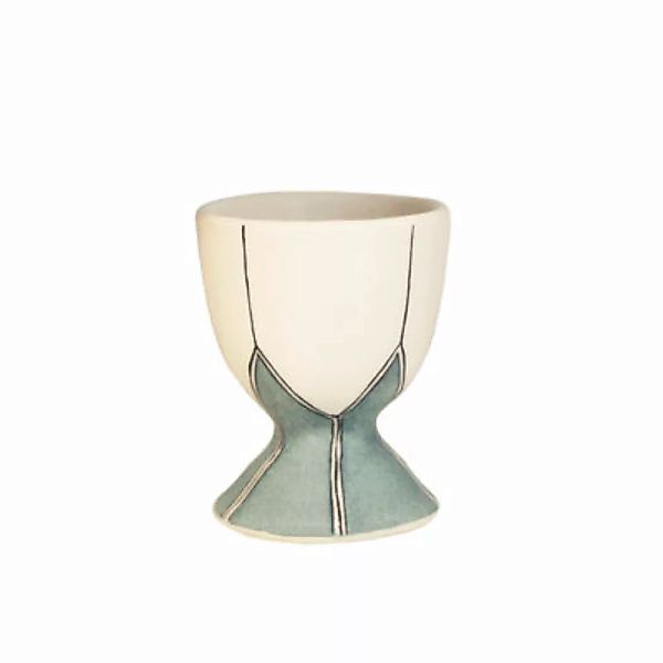 Eierbecher Daria keramik grün / Handbemalte Keramik - Maison Sarah Lavoine günstig online kaufen