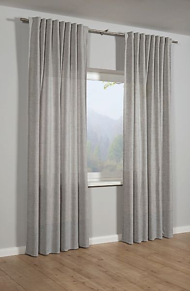 Sehlbach Gardine "Schal Leinenoptik" Schlaufen 1 Stk. tlg. mit Gardinenband günstig online kaufen