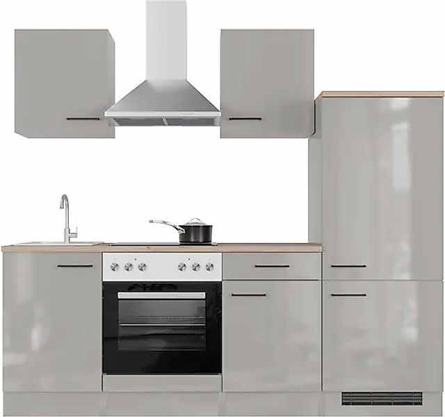 Flex-Well Küchenzeile »Lund« wahlweise mit E-Geräten, Breite 220 cm, glänze günstig online kaufen