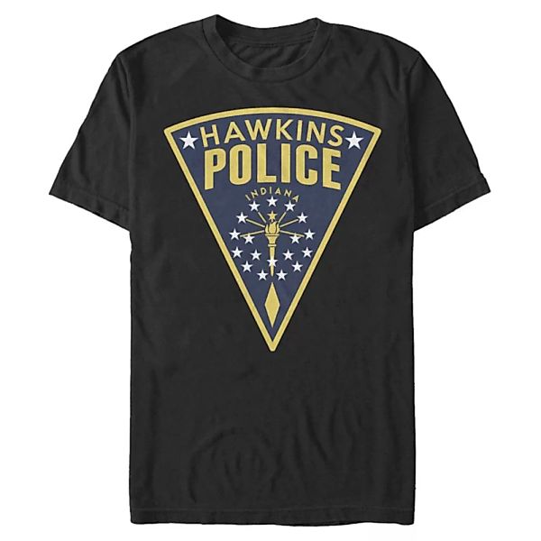 Netflix - Stranger Things - Hawkins Police Seal - Männer T-Shirt günstig online kaufen