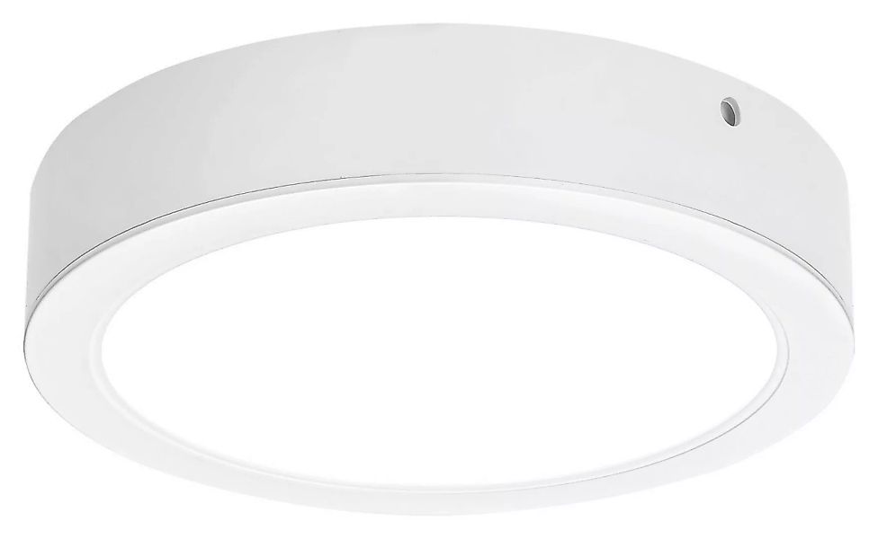LED Deckenleuchte Weiß Kunststoff 22 cm H 4,5 cm Shaun günstig online kaufen