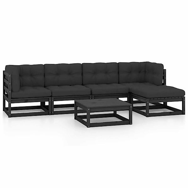 6-tlg. Garten-lounge-set Mit Kissen Massivholz Kiefer günstig online kaufen