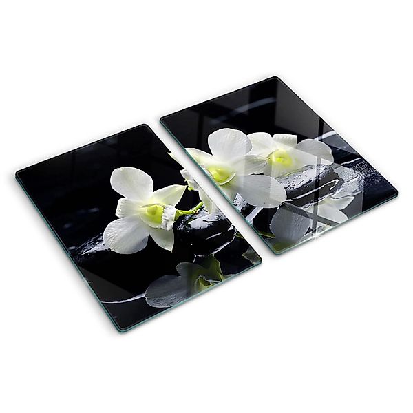 Tulup Herdabdeckplatte SET aus 2 Stück 40x52 cm Schneidebrett Glas Schutzpl günstig online kaufen