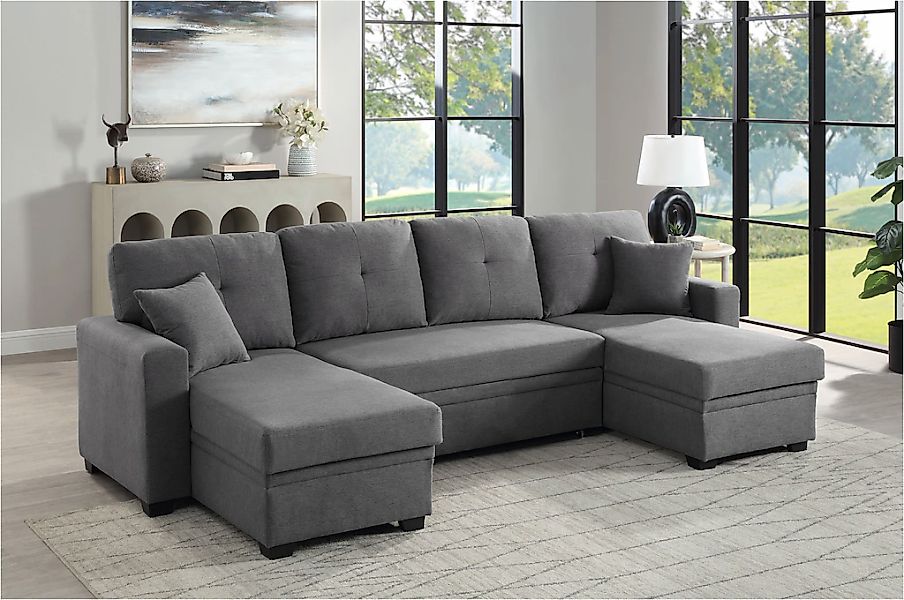 ATLANTIC home collection Wohnlandschaft "Gerrit U-Form", inkl. 2 Bettkästen günstig online kaufen