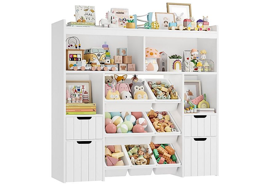 HOMECHO Spielzeugtruhe (1 St), Kinderregal mit 7 Aufbewahrungsboxen 4 Schub günstig online kaufen