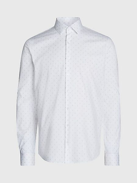 Calvin Klein Langarmhemd POPLIN LEAF PRINT SLIM SHIRT günstig online kaufen