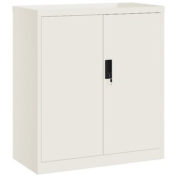 furnicato Aktenschrank Weiß 79x40x90 cm Stahl (1-St) günstig online kaufen