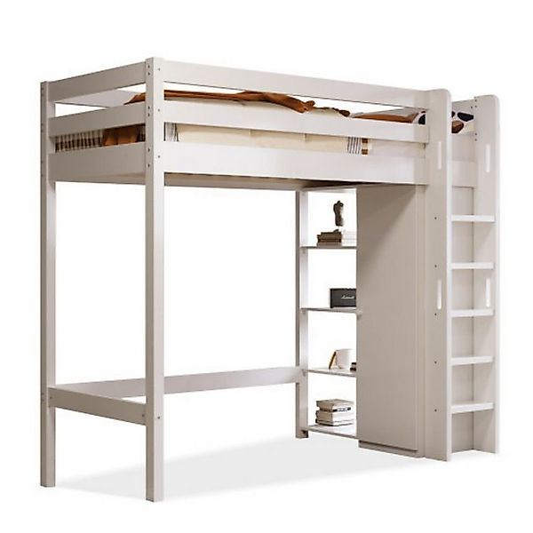 Odikalo Kinderbett Hochbett Einzelbett mit Kleiderschrank 6 Regalen 208*110 günstig online kaufen