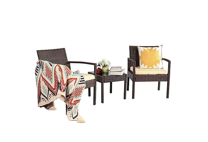 HTI-Living Balkonset Balkonmöbel Santadi, (Set, 3-tlg., 1 Tisch 2 Stühle), günstig online kaufen