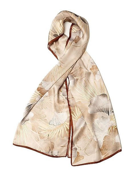 MayTree Seidenschal Gingko ocker, 55 x 175 cm, Sommerschal, leichter Damens günstig online kaufen