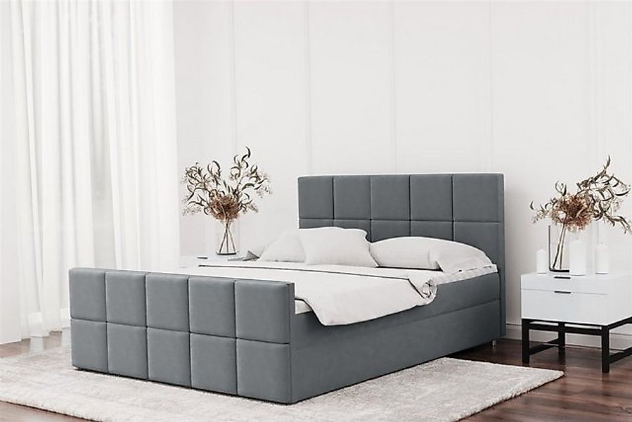 Fun Möbel Boxspringbett Boxspringbett Schlafzimmerbett JOST 220er in Stoff günstig online kaufen