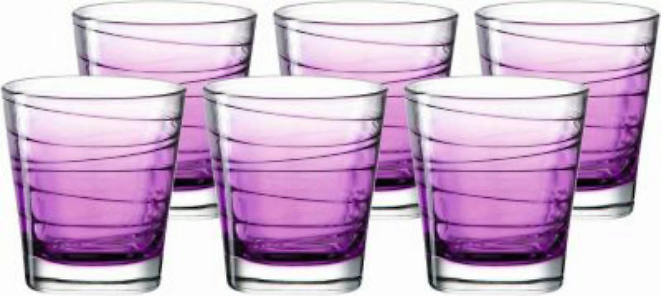 LEONARDO VARIO Struttura Trinkglas Wasserbecher klein 250 ml violetter Verl günstig online kaufen