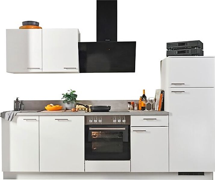 KOCHSTATION Küche vormontiert, wahlweise mit E-Geräten, Stellbreite 280 cm günstig online kaufen