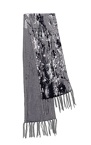 Passioni Strickschal mit grauem und schwarzem günstig online kaufen