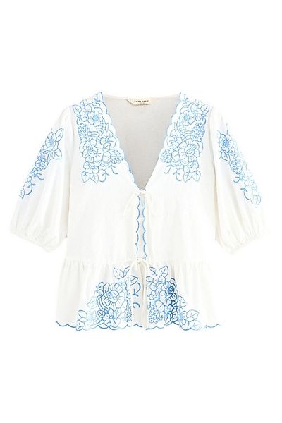 LAURA ASHLEY Blusenshirt Laura Ashley Bluse mit Stickerei + Bindeschleife ( günstig online kaufen