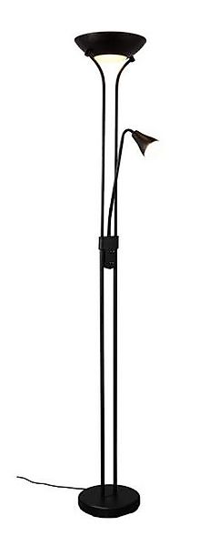 Stehleuchte 2xE27 1XE14 Metall Schwarz Matt / Glas Frost Ø ca. 28 cm ca. 18 günstig online kaufen