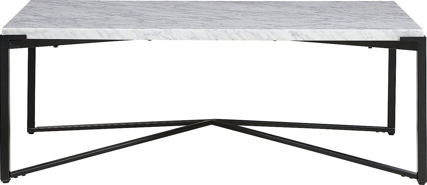 Leonique Couchtisch Saxon Couchtisch, Couchtisch, rechteckig, helle Marmorp günstig online kaufen