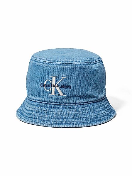Calvin Klein Fischerhut "MONOLOGO EMBROIDERY DENIM BUCKET" Mit Markenlabel günstig online kaufen