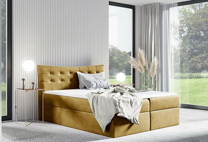 Furnix Polsterbett BLAZEA 120/140/160/180/200x200 Doppelbett mit Bettkasten günstig online kaufen
