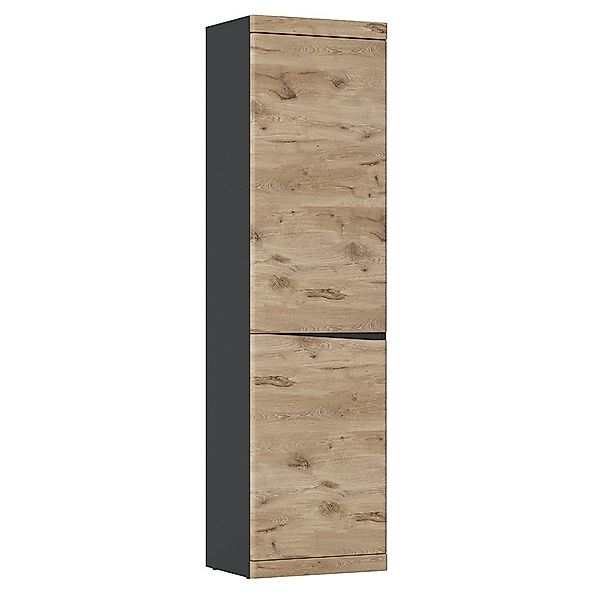 Lomadox Garderobenschrank SUNBURY-129 Garderobenschrank anthrazit, Eiche, günstig online kaufen