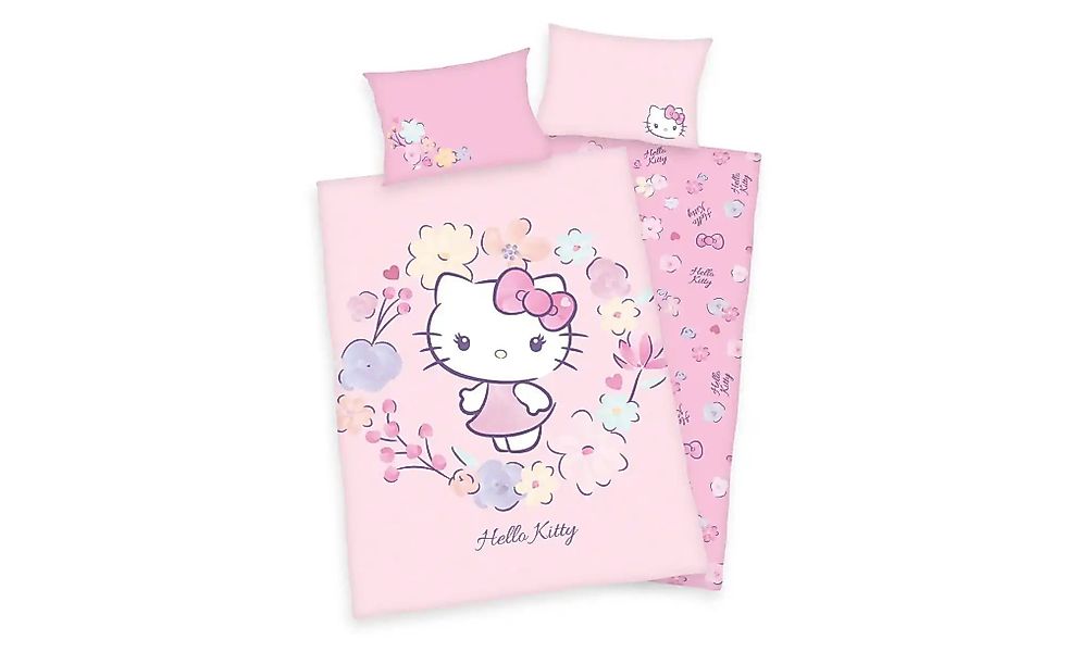 Hello Kitty Bettwäsche-Set  Hello Kitty ¦ mehrfarbig ¦ Maße (cm): B: 100 H: günstig online kaufen
