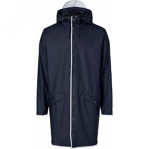 Rains Regenjacke Long Jacket Reflective navy XL günstig online kaufen