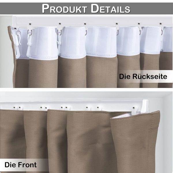 Jibenhome Scheibengardine Raumteiler Vorhang mit Schiene, günstig online kaufen