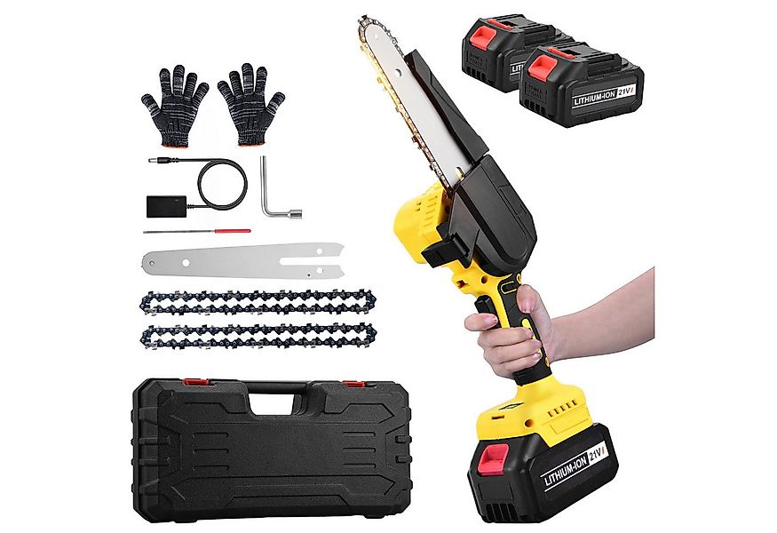 CkeyiN Akku-Kettensäge 6'' mini Kettensäge, 650W Bürstenlose Elektro-Ketten günstig online kaufen