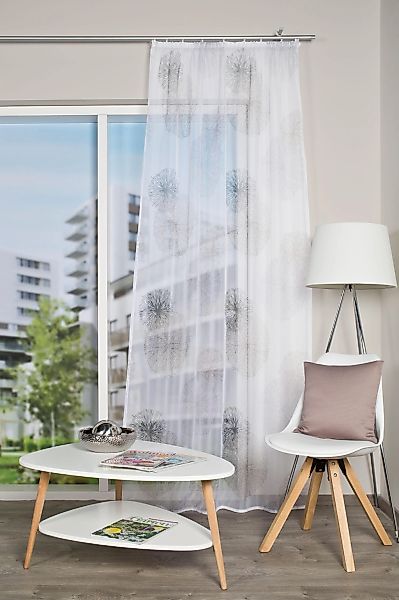 HOME WOHNIDEEN Vorhang "RAWLINS" Kräuselband 1 Stk. tlg. Schal aus Voile be günstig online kaufen