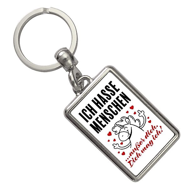 speecheese Schlüsselanhänger Ich hasse Menschen außer günstig online kaufen
