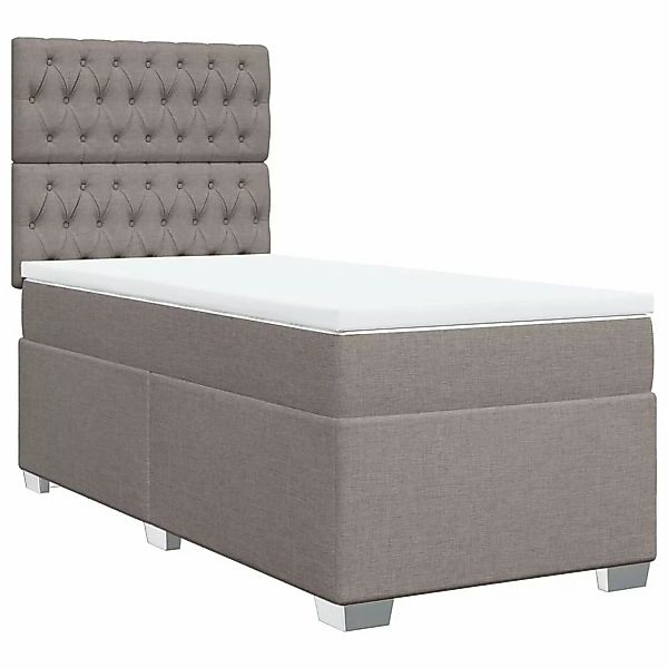 vidaXL Boxspringbett mit Matratze Taupe 90x200 cm Stoff2105563 günstig online kaufen