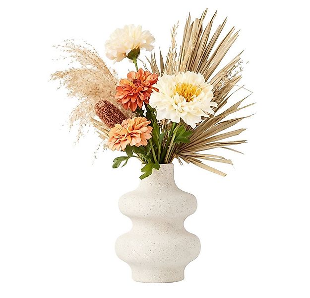 TUWENA Dekovase Keramik Vasen, Beige Moderne Dekorative Vase, Bohemian Deko günstig online kaufen