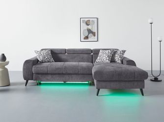 COTTA Ecksofa "Mia L-Form mit 3 Zierkissen" wahlweise mit Bettfunktion, Bet günstig online kaufen