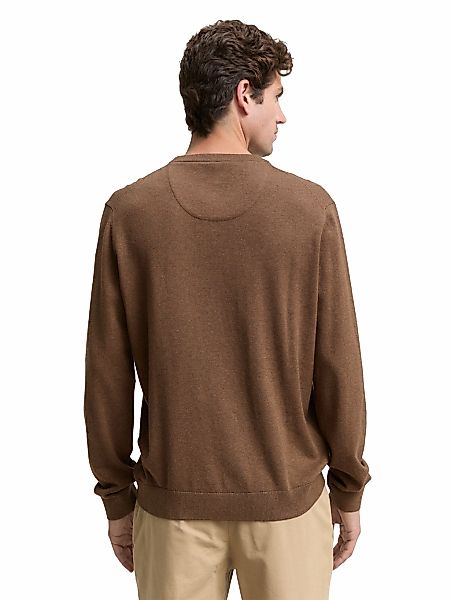 TOM TAILOR Rundhalspullover mit Logostickerei günstig online kaufen