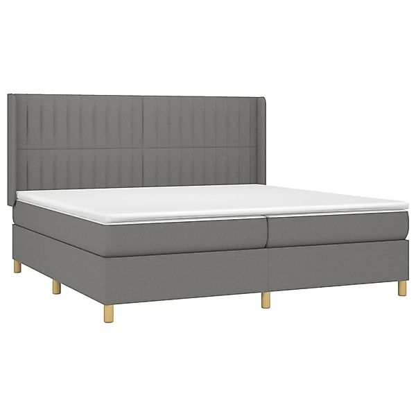vidaXL Boxspringbett mit Matratze & LED Dunkelgrau 200x200 cm Stoff 3139062 günstig online kaufen