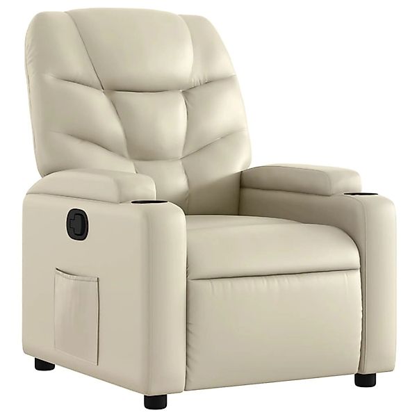 vidaXL Sessel Relaxsessel Creme Kunstleder (1-St) günstig online kaufen