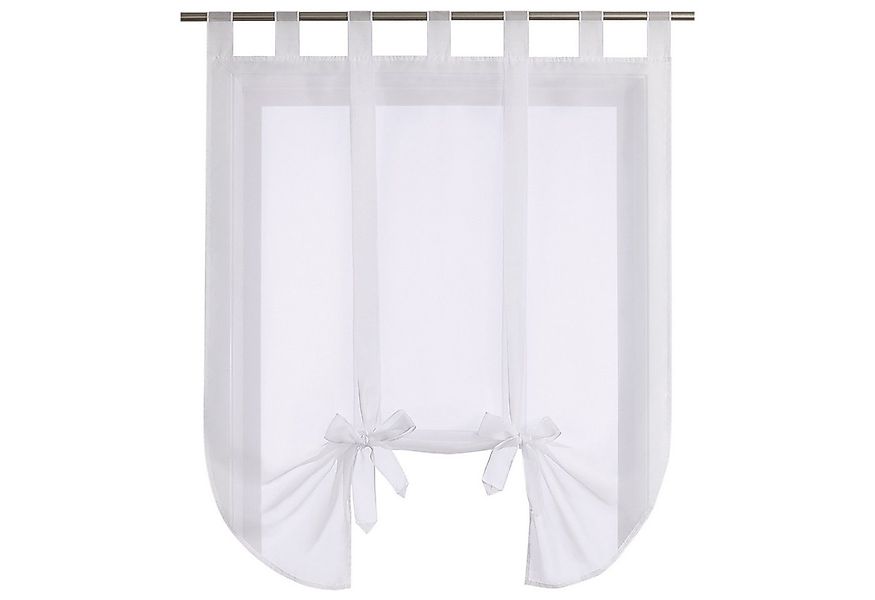 Joyswahl Raffrollo, mit Schlaufen, Voile Bindegardine, Unifarbige günstig online kaufen