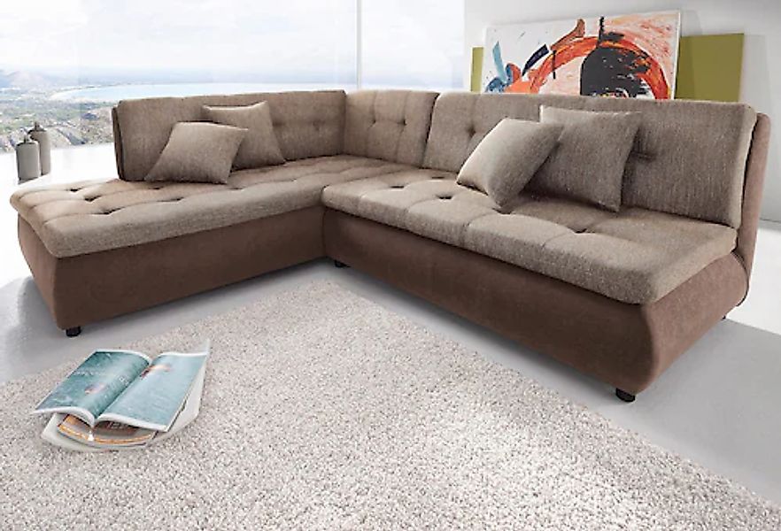 Trends by HG Ecksofa »Pool L-Form«, wahlweise mit Bettfunktion, frei im Rau günstig online kaufen