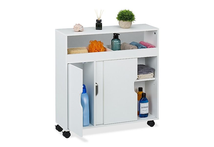 relaxdays Badregal Nischenschrank mit offenen Ablagen günstig online kaufen