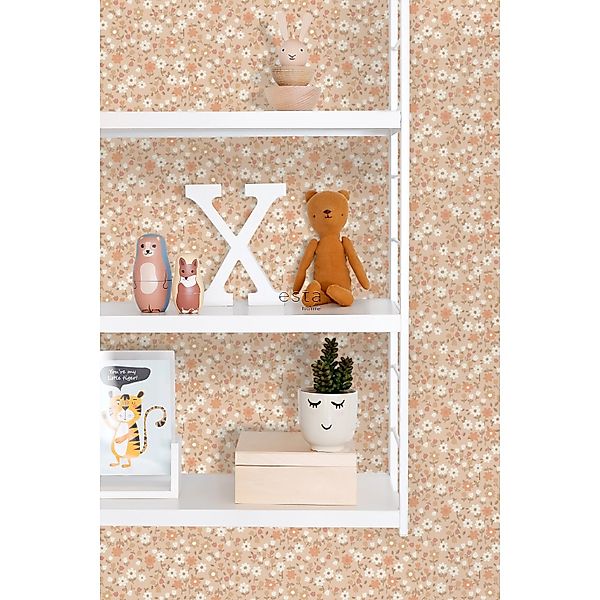 ESTAhome Tapete Blumen Terrakotta 0.53 x 10.05 m 139580 günstig online kaufen