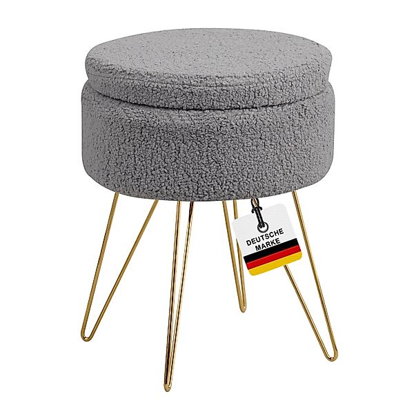 Albatros Hocker CANNES Sherpa Bezug Grau günstig online kaufen