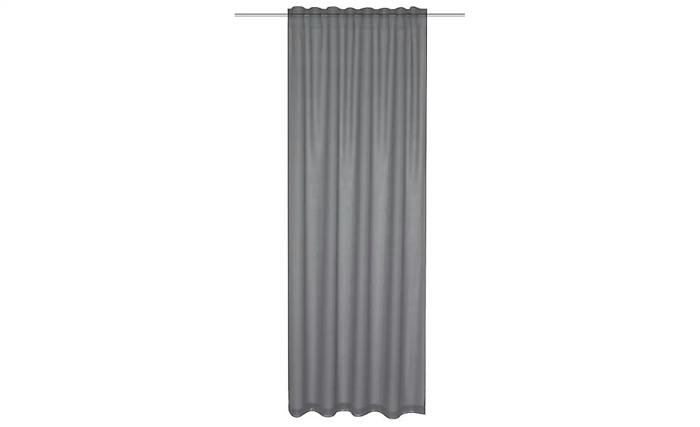 HOMEbasics Fertigschal   ¦ grau ¦ Maße (cm): B: 140 H: 245 Gardinen & Rollo günstig online kaufen