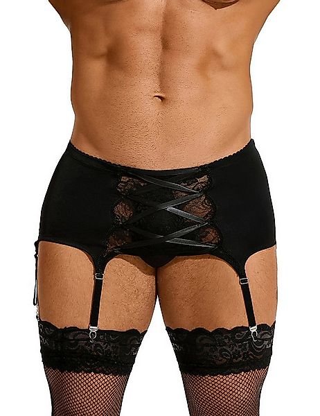 Lau-Fashion Strapsgürtel Herren Strumpfhalter Spitze Hüfthalter Strapse Gür günstig online kaufen