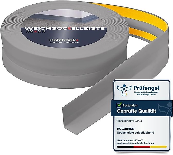 HOLZBRINK Sockelleiste HOLZBRINK selbstklebend PVC 32x23mm, 50 m (2x25m), L günstig online kaufen