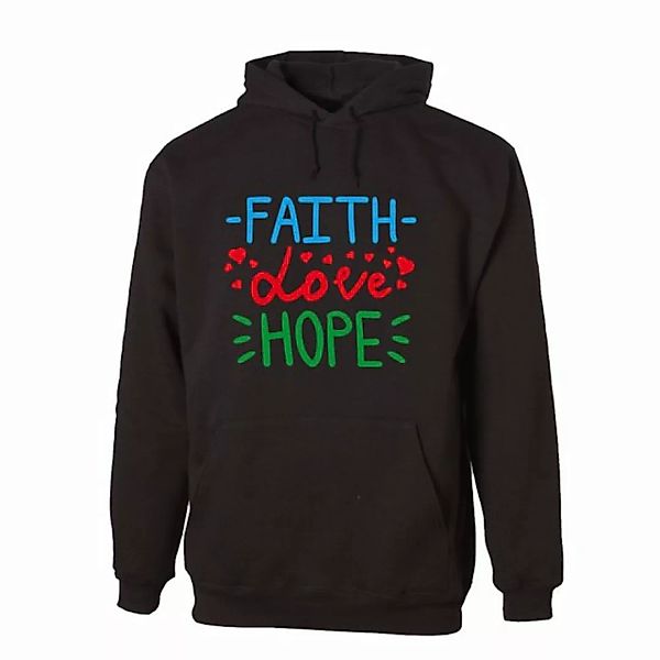 G-graphics Hoodie Faith Love Hope Unisex, mit Frontprint, mit Spruch / Stat günstig online kaufen