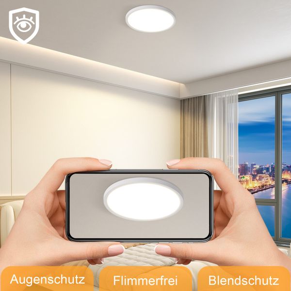 Nettlife LED Deckenleuchte LED Deckenleuchte Flach günstig online kaufen