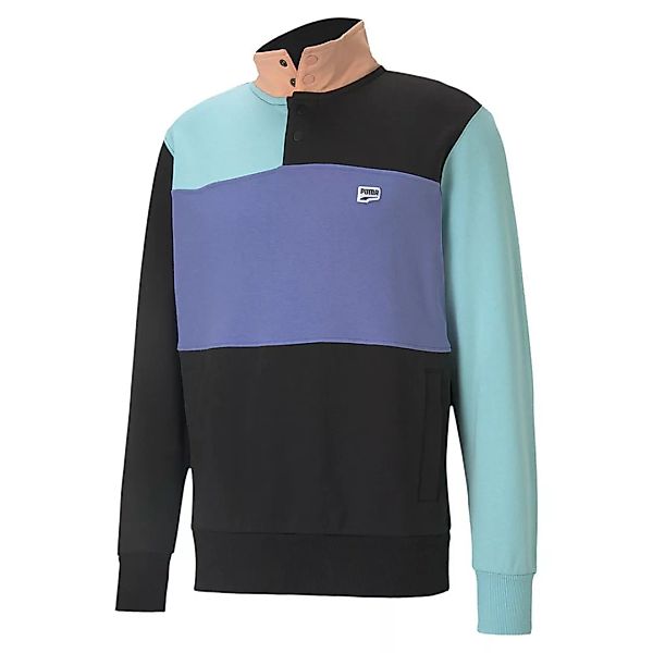 Puma Select Downtown Poer Mock Neck Sweatshirt XL Puma Black / Multi Color günstig online kaufen