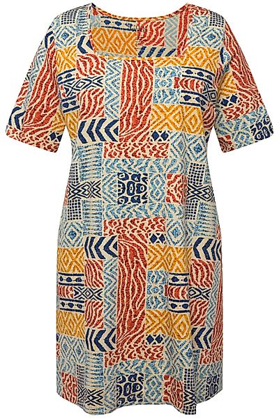 Ulla Popken Longshirt Longshirt Patchdruck A-Linie günstig online kaufen